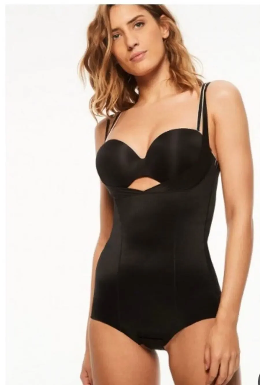NWT Chantelle Open Bust Shaping Bodysuit black size XXL Sculpting Shapewear